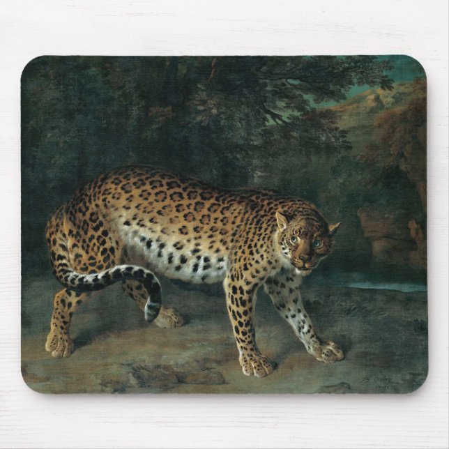 Leopardess (by Jean-Baptiste Oudry) Mouse Pad (Front)