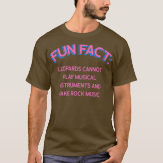 Leopards Can't Make Rock Music Funny Animal Pun Hu T-Shirt