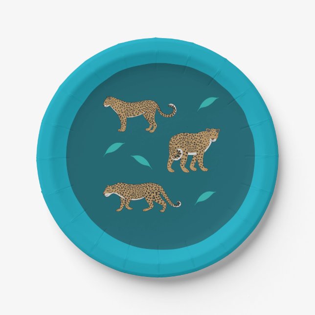 Leopards Paper Plate (Front)