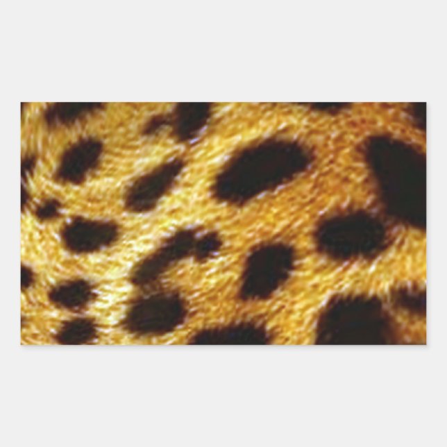 leopards skin print rectangular sticker (Front)