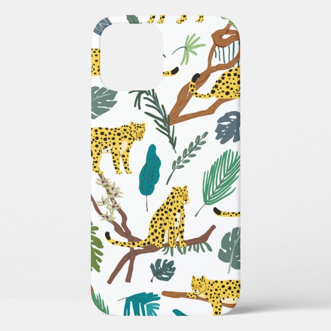 Leopards wild animals in jungle forest hand drawn  Case-Mate iPhone case (Back)
