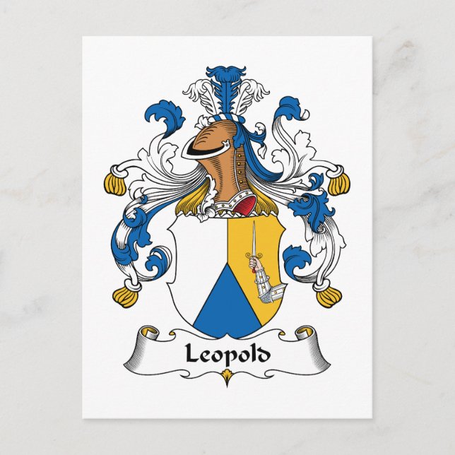 Leopold Family Crest Postcard (Front)