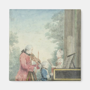 Leopold Mozart  and his Children Wolfgang Magnet