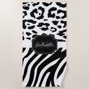 Lepard Print / Zebra Print Beach Towel