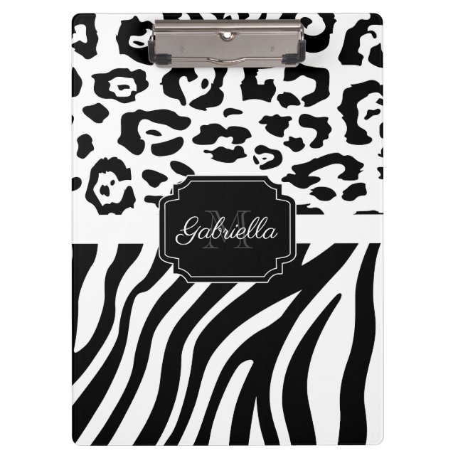 Lepard Print / Zebra Print Clipboard (Front)