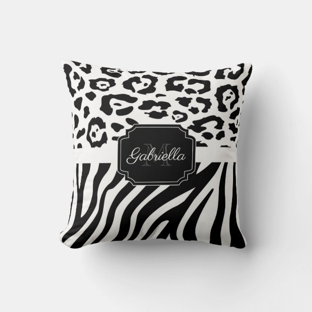 Lepard Print / Zebra Print Cushion (Front)