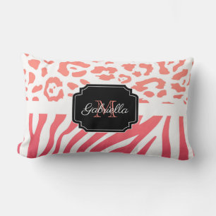 Lepard Print / Zebra Print Lumbar Cushion