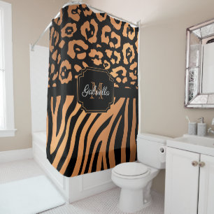Lepard Print / Zebra Print Shower Curtain