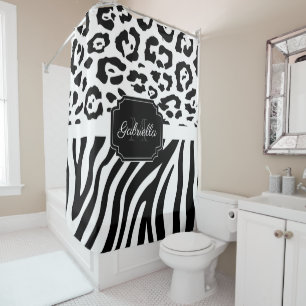 Lepard Print / Zebra Print Shower Curtain
