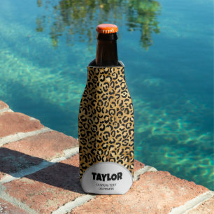 leprard Print Custom  Bottle Cooler