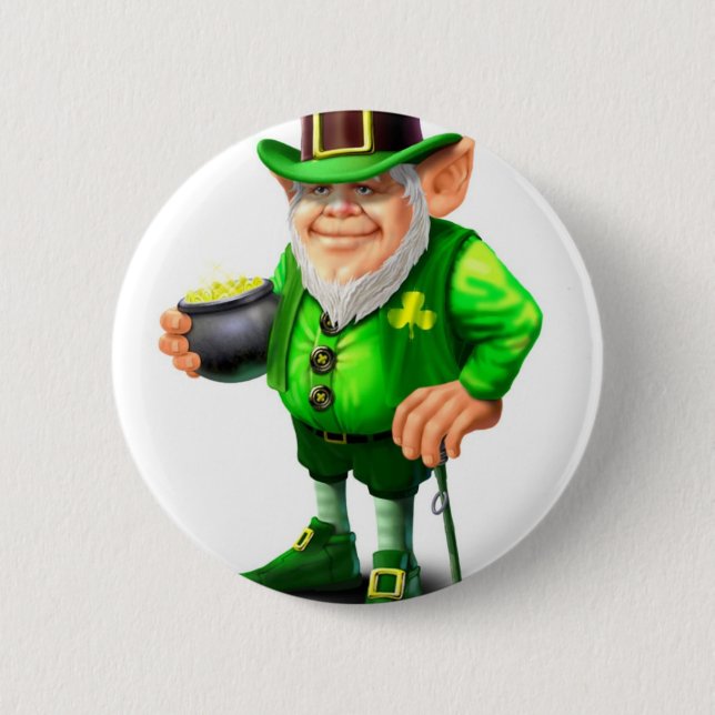 Leprechaun 6 Cm Round Badge (Front)
