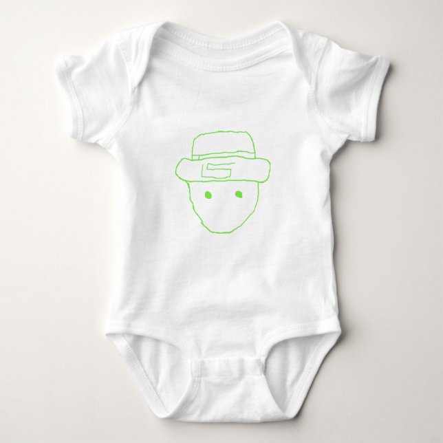 Leprechaun Amateur Sketch Baby Bodysuit (Front)