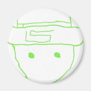 Leprechaun Amateur Sketch Magnet