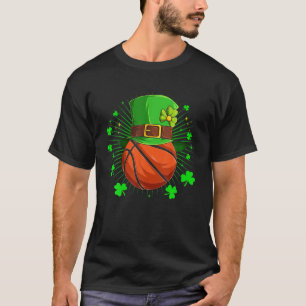 Leprechaun Basketball St Patricks Day Tee Shamrock