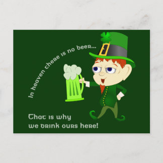 Leprechaun Beer St. Patrick's Day Postcard