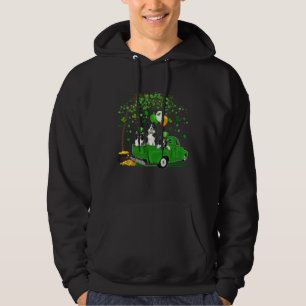 Leprechaun Border Collie Dogs On Truck Saint Patri Hoodie