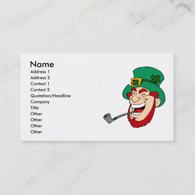 Leprechaun Business Card (Front)