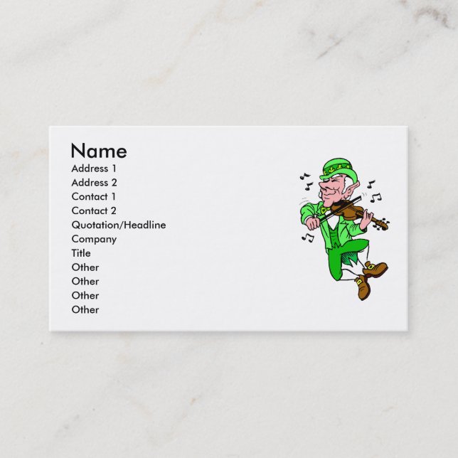 Leprechaun Business Card (Front)