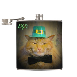 Leprechaun Cat - Leprecat? Hip Flask