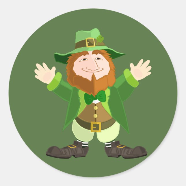 Leprechaun Classic Round Sticker (Front)