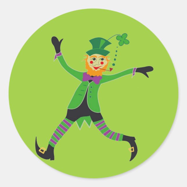 Leprechaun Classic Round Sticker (Front)