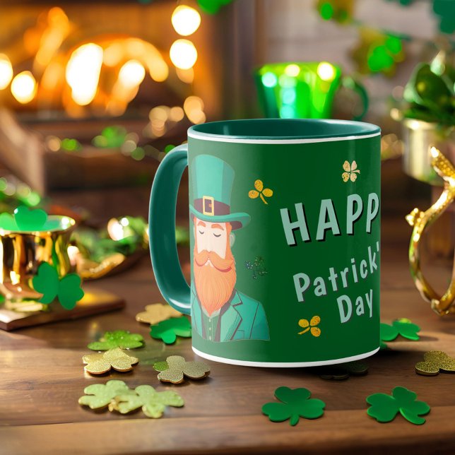 Leprechaun Clover Shamrock Patrick's Day Mug (Creator Uploaded)