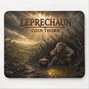 Leprechaun Coin Thorn Dark Realism Mouse Pad