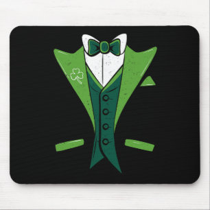 Leprechaun Costume Irish Tuxedo Funny Men St Patri Mouse Pad