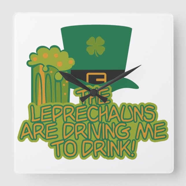Leprechaun custom wall clock (Front)
