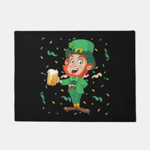 Leprechaun Drinking Beer St. Patrick's Day Doormat