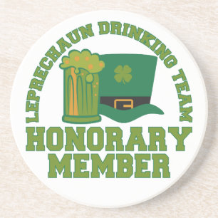 Leprechaun Drinking Team coaster