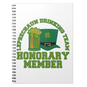 Leprechaun Drinking Team custom notebook