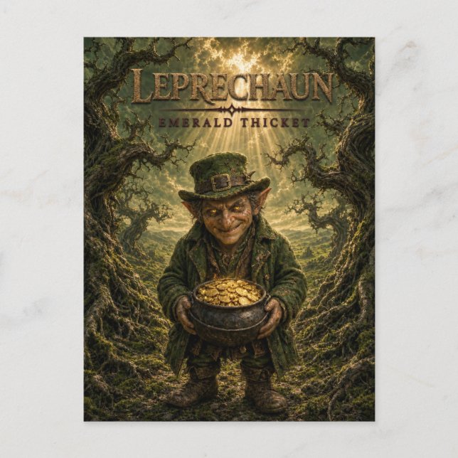 Leprechaun Emerald Thicket Dark Cinema Postcard (Front)