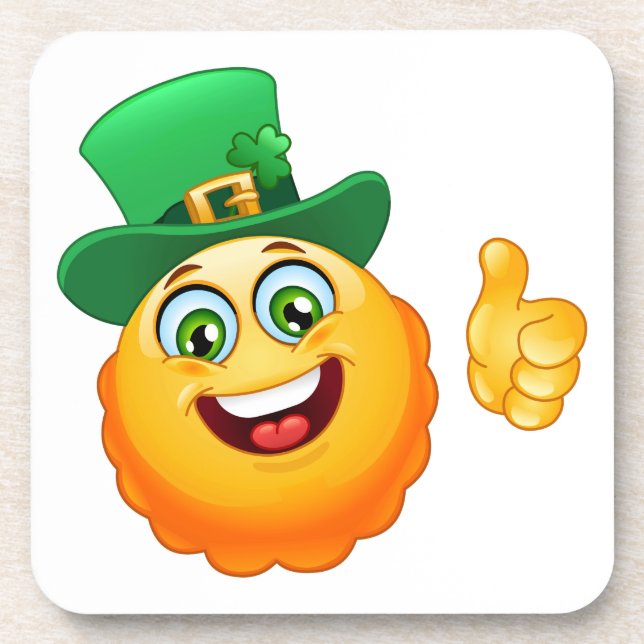 leprechaun emoji coaster (Front)