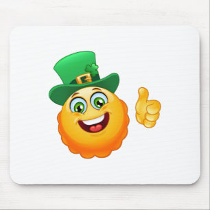 leprechaun emoji mouse pad