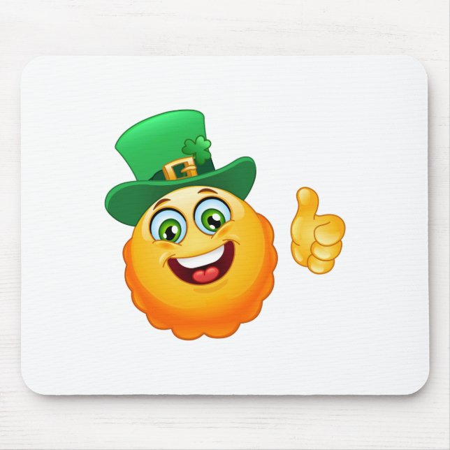 leprechaun emoji mouse pad (Front)