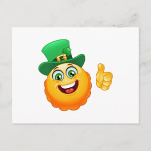 leprechaun emoji postcard