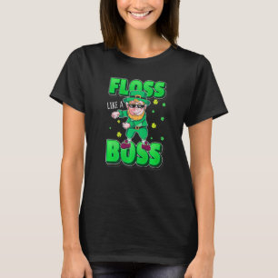 Leprechaun Floss Like A Boss St Patricks Day Boys T-Shirt