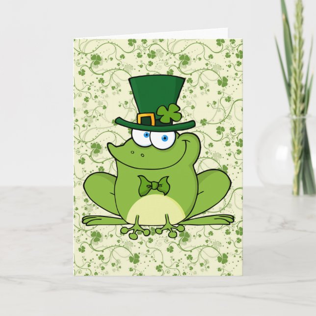 LEPRECHAUN FROG GREETING CARD (Front)