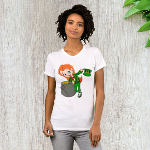 Leprechaun Girl Womens T-Shirt