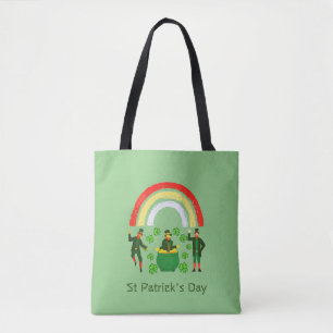 Leprechaun Gold Shamrock Rainbow St Patrick's Day Tote Bag