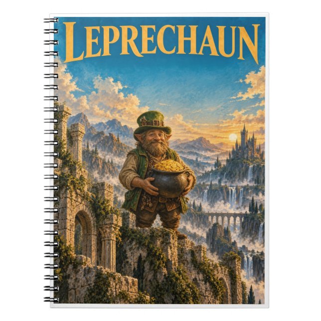 Leprechaun, Gothic Fantasy Monster Notebook (Front)