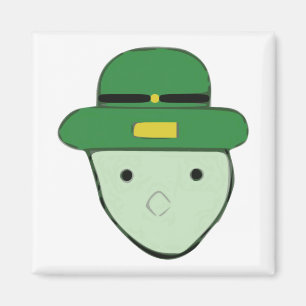 Leprechaun Green Coloured Sketch Meme Magnet