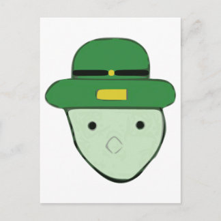Leprechaun Green Coloured Sketch Meme Postcard