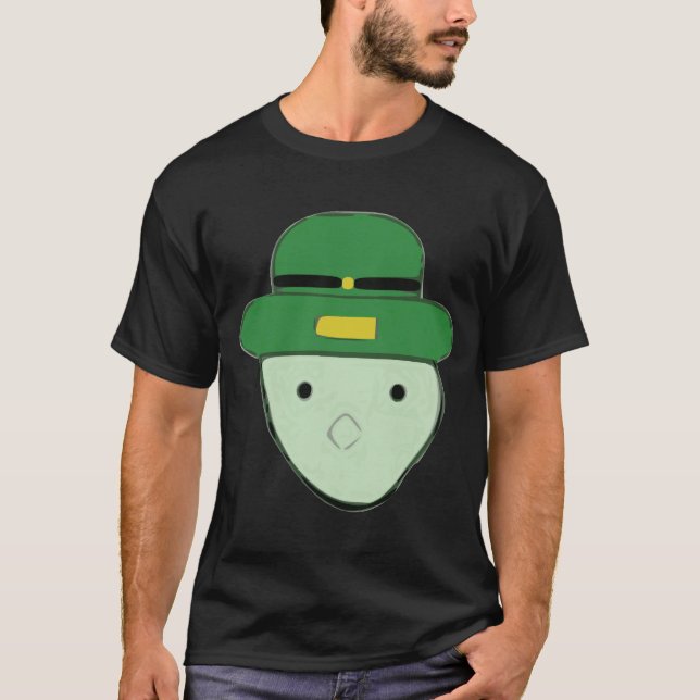 Leprechaun Green Coloured Sketch Meme T-Shirt (Front)