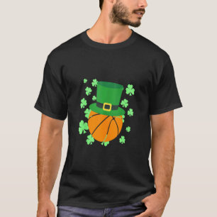 Leprechaun Hat Basketball St Patricks Day T-Shirt