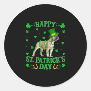 Leprechaun Hat French Bulldog St. Patrick's Day Classic Round Sticker