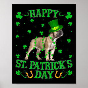 Leprechaun Hat French Bulldog St. Patrick's Day Poster