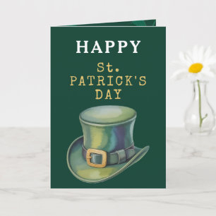 Leprechaun Hat Happy St Patrick Day Card