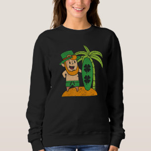 Leprechaun Hawaiian Surfing St Patricks Day Hawaii Sweatshirt